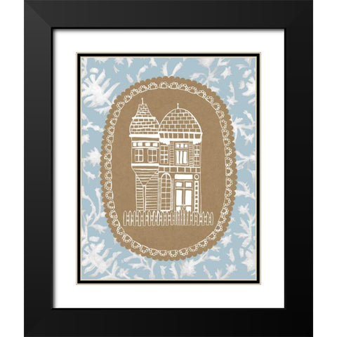 Averys Dollhouse I Black Modern Wood Framed Art Print with Double Matting by Zarris, Chariklia