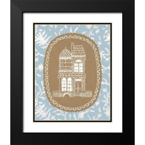 Averys Dollhouse II Black Modern Wood Framed Art Print with Double Matting by Zarris, Chariklia