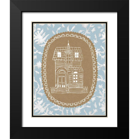 Averys Dollhouse IV Black Modern Wood Framed Art Print with Double Matting by Zarris, Chariklia