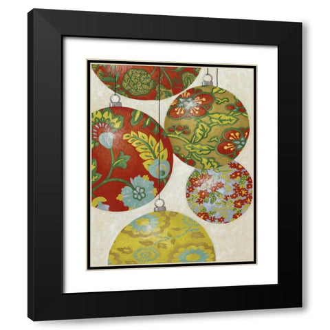 Christmas Cheer II Black Modern Wood Framed Art Print with Double Matting by Zarris, Chariklia