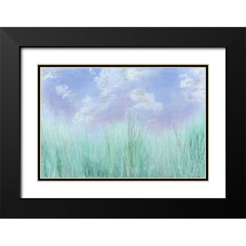 Aura II Black Modern Wood Framed Art Print with Double Matting by Johnson, Jason