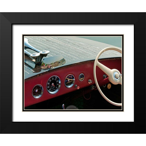Antique Boating I Black Modern Wood Framed Art Print with Double Matting by Head, Danny