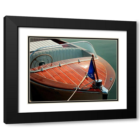 Antique Boating III Black Modern Wood Framed Art Print with Double Matting by Head, Danny