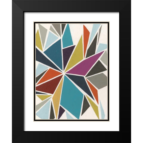 Pinwheel II Black Modern Wood Framed Art Print with Double Matting by Vess, June Erica