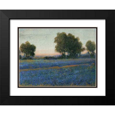 Blue Bonnet Field II Black Modern Wood Framed Art Print with Double Matting by OToole, Tim