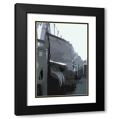 Caribbean Vessel III Black Modern Wood Framed Art Print with Double Matting by Longley, Carolyn