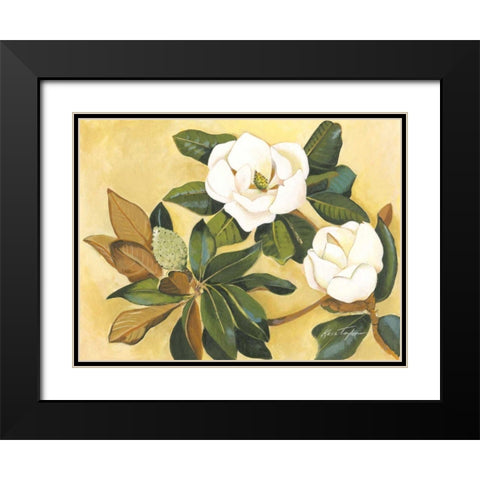 Southern Magnolia I Black Modern Wood Framed Art Print with Double Matting by Taylor, Kris
