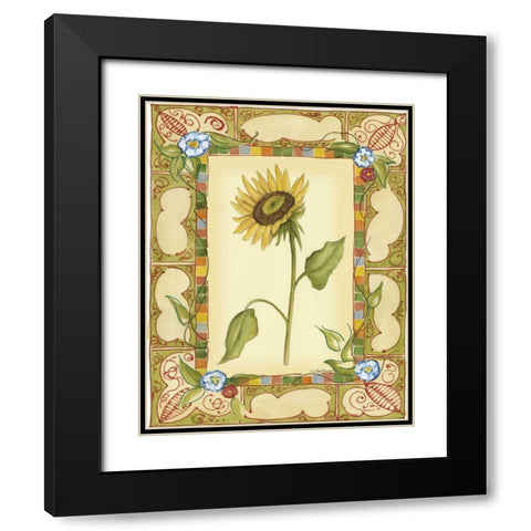 French Country Sunflower I Black Modern Wood Framed Art Print with Double Matting by Goldberger, Jennifer