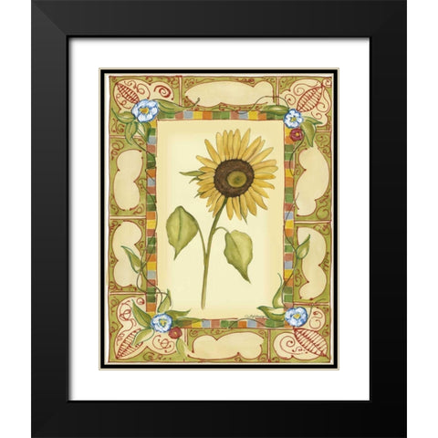 French Country Sunflower II Black Modern Wood Framed Art Print with Double Matting by Goldberger, Jennifer