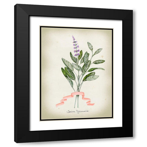 Herb Series I Black Modern Wood Framed Art Print with Double Matting by Goldberger, Jennifer