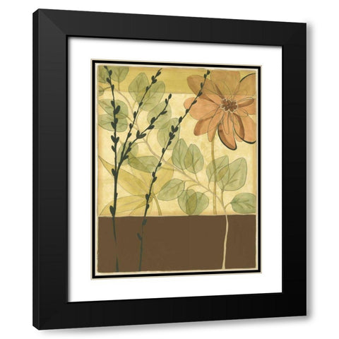 Printed Tranquil Garden I Black Modern Wood Framed Art Print with Double Matting by Goldberger, Jennifer