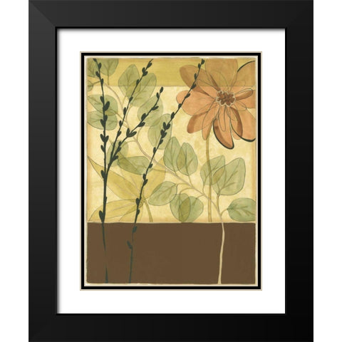 Printed Tranquil Garden I Black Modern Wood Framed Art Print with Double Matting by Goldberger, Jennifer