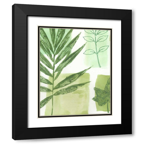 Leaf Impressions I Black Modern Wood Framed Art Print with Double Matting by Vision Studio