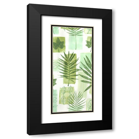 Leaf Impressions V Black Modern Wood Framed Art Print with Double Matting by Vision Studio