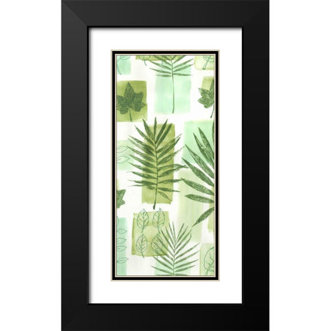 Leaf Impressions V Black Modern Wood Framed Art Print with Double Matting by Vision Studio