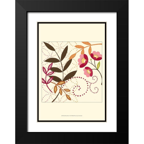 Small Berry Blossom I Black Modern Wood Framed Art Print with Double Matting by Vision Studio