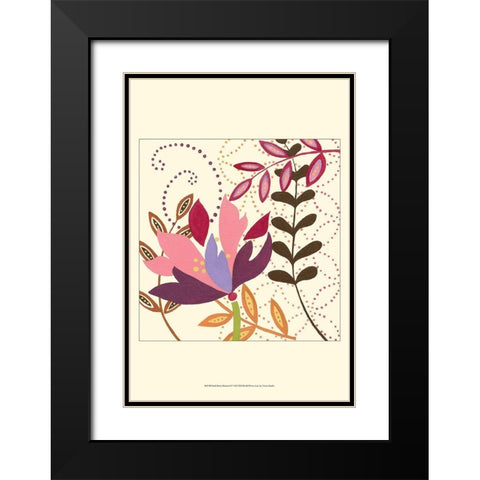 Small Berry Blossom II  Black Modern Wood Framed Art Print with Double Matting by Vision Studio