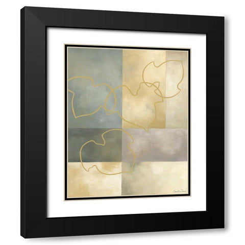 Arbor Leaves II Black Modern Wood Framed Art Print with Double Matting by Zarris, Chariklia