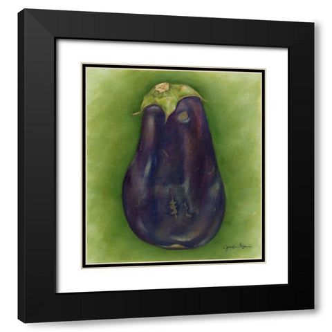 Eggplant Black Modern Wood Framed Art Print with Double Matting by Goldberger, Jennifer