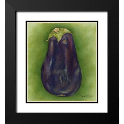 Eggplant Black Modern Wood Framed Art Print with Double Matting by Goldberger, Jennifer