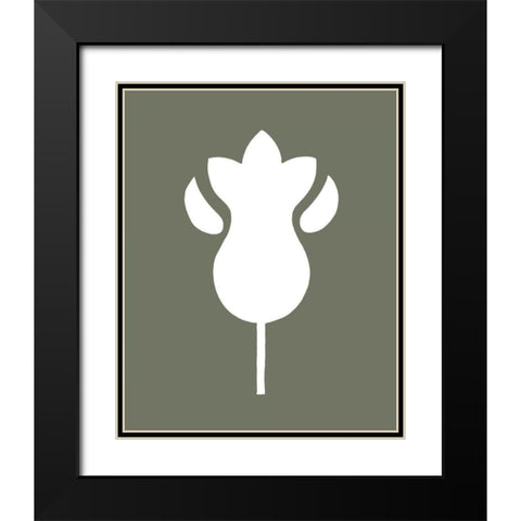 Simple Silhouette VIII Black Modern Wood Framed Art Print with Double Matting by Vision Studio