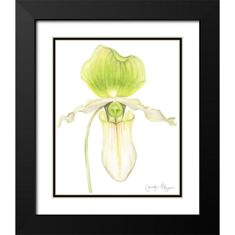 Small Orchid Beauty IV Black Modern Wood Framed Art Print with Double Matting by Goldberger, Jennifer