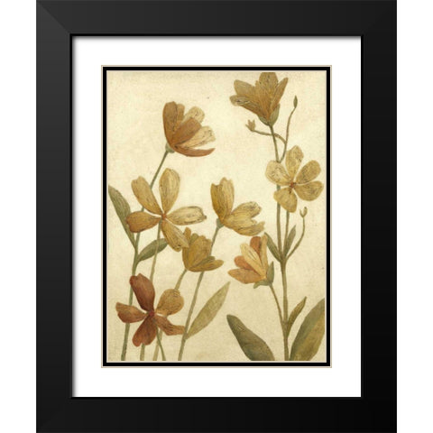 Small Wildflower Field II Black Modern Wood Framed Art Print with Double Matting by Meagher, Megan