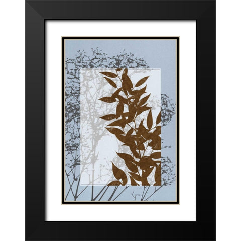 Small Translucent Wildflowers VI Black Modern Wood Framed Art Print with Double Matting by Goldberger, Jennifer