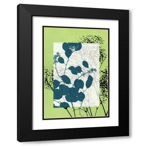 Small Translucent Wildflowers VII Black Modern Wood Framed Art Print with Double Matting by Goldberger, Jennifer