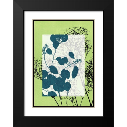 Small Translucent Wildflowers VII Black Modern Wood Framed Art Print with Double Matting by Goldberger, Jennifer