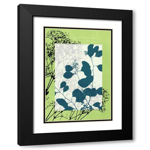 Small Translucent Wildflowers VIII Black Modern Wood Framed Art Print with Double Matting by Goldberger, Jennifer