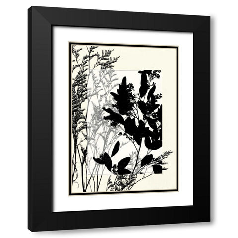 Small Translucent Wildflowers X Black Modern Wood Framed Art Print with Double Matting by Goldberger, Jennifer