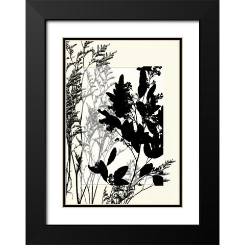 Small Translucent Wildflowers X Black Modern Wood Framed Art Print with Double Matting by Goldberger, Jennifer