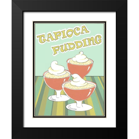 Tapioca Pudding Black Modern Wood Framed Art Print with Double Matting by Meagher, Megan