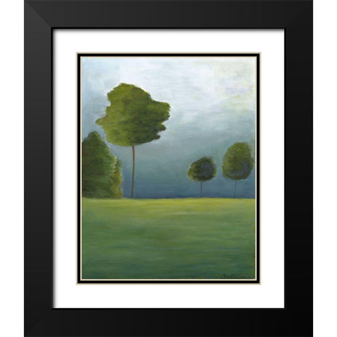 Twilight II Black Modern Wood Framed Art Print with Double Matting by Zarris, Chariklia