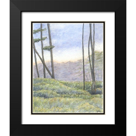 Tranquil Horizon II Black Modern Wood Framed Art Print with Double Matting by Roper, Virginia A.