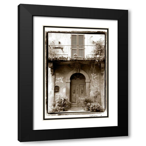 Graceful Welcome Black Modern Wood Framed Art Print with Double Matting by DeNardo, Laura