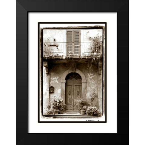 Graceful Welcome Black Modern Wood Framed Art Print with Double Matting by DeNardo, Laura