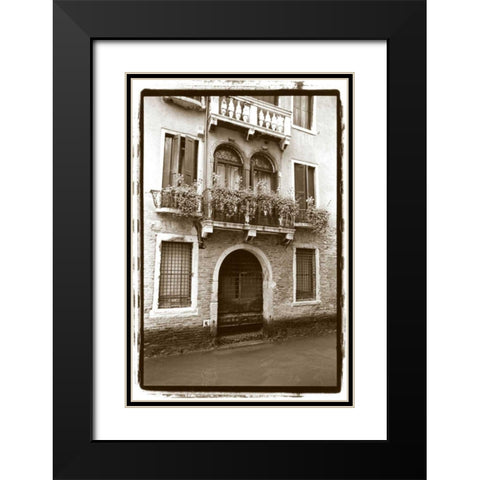 Balcony Doorway Black Modern Wood Framed Art Print with Double Matting by DeNardo, Laura