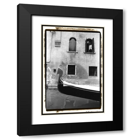Graceful Gondola Black Modern Wood Framed Art Print with Double Matting by DeNardo, Laura