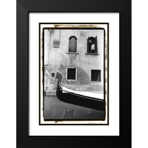 Graceful Gondola Black Modern Wood Framed Art Print with Double Matting by DeNardo, Laura