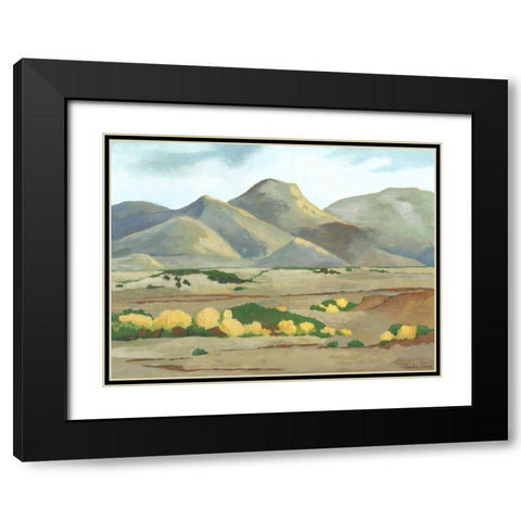 Mini Western Vista V Black Modern Wood Framed Art Print with Double Matting by Zarris, Chariklia