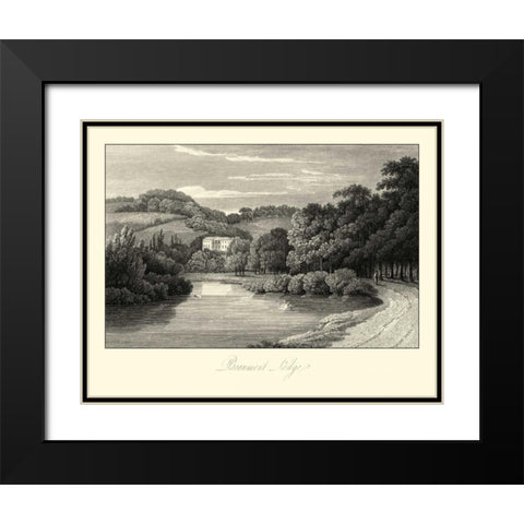 View of Beaumont Lodge Black Modern Wood Framed Art Print with Double Matting by Hakewill, James