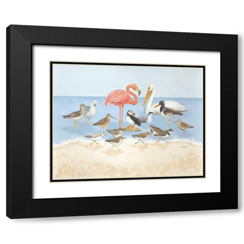Seabird Summit Black Modern Wood Framed Art Print with Double Matting by Russell, Wendy
