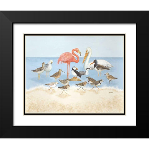 Seabird Summit Black Modern Wood Framed Art Print with Double Matting by Russell, Wendy