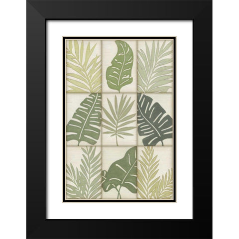 Verdant 9-Patch Black Modern Wood Framed Art Print with Double Matting by Vess, June Erica
