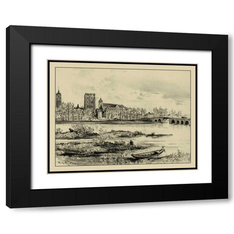 Riverside Estate I Black Modern Wood Framed Art Print with Double Matting by Robida, A.