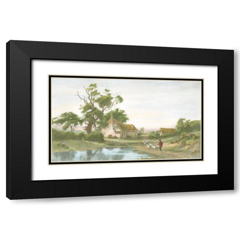 When Evening Shadows Fall Black Modern Wood Framed Art Print with Double Matting by Walker, Henry G.