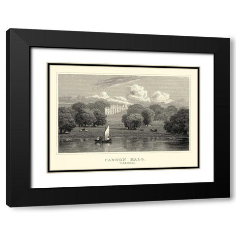 Cannon Hall Black Modern Wood Framed Art Print with Double Matting by Neale, J.P.