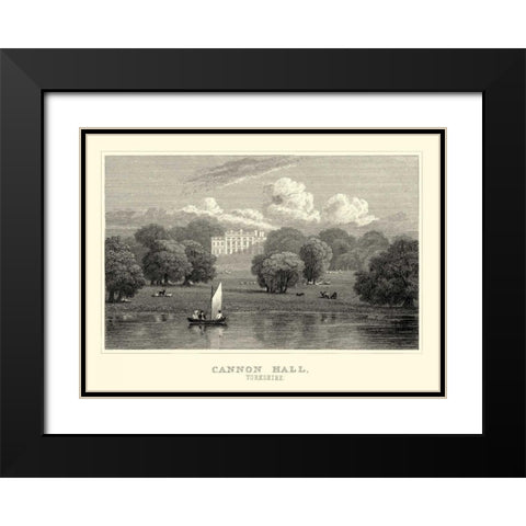 Cannon Hall Black Modern Wood Framed Art Print with Double Matting by Neale, J.P.